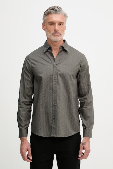 Armani Exchange koszula męska bawełniana zielona XM001587 AF16631