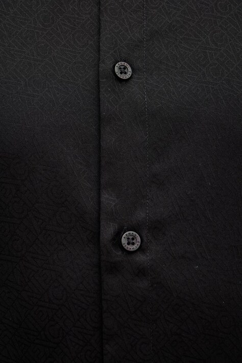 Armani Exchange сорочка чоловіча бавовняна — SS26-KDM0KP, чорний — фото 5