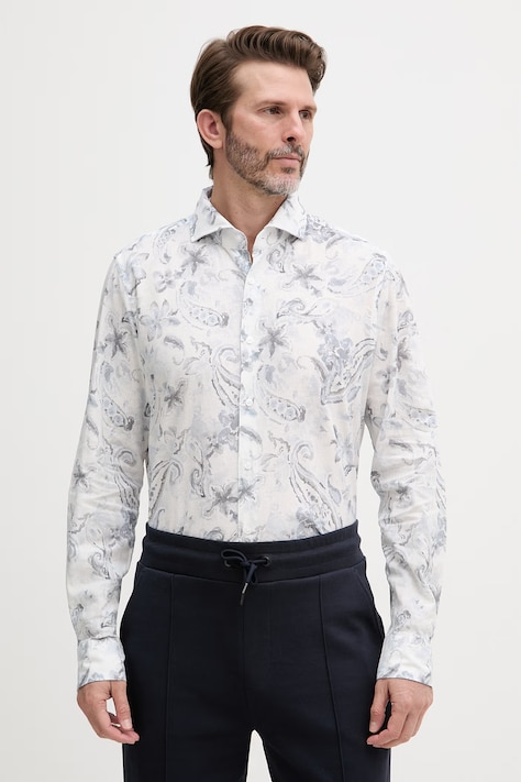 Joop! koszula męska z lnem biała 30102852