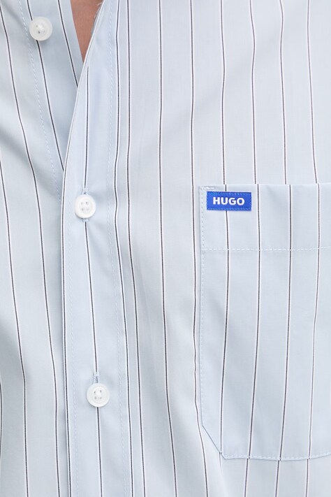 HUGO Blue сорочка чоловіча бавовняна Ebalto — SS26-KDM0MS, блакитний — фото 5