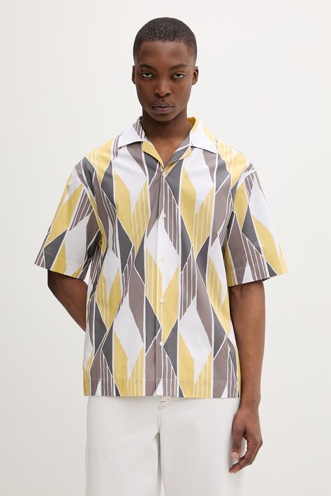 HUGO koszula męska bawełniana Espino żółta 50560606