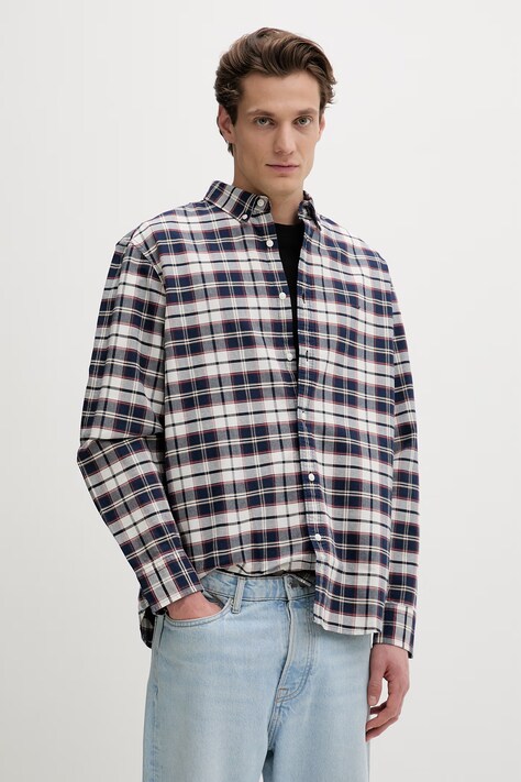 Levi's koszula męska bawełniana AUTHENTIC BUTTON DOWN w kratkę A7210-0058