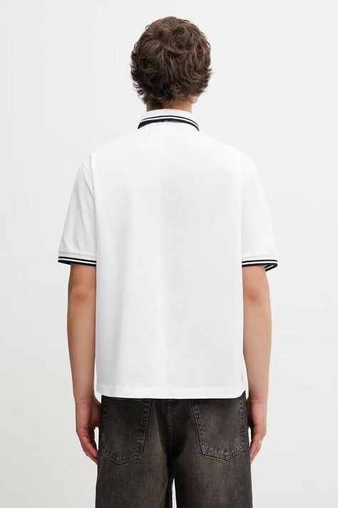 Fred Perry сорочка чоловіча бавовняна x Kris Van Assche — SS26-KDM0O6, білий — фото 3