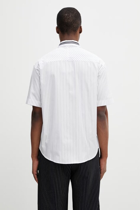 Fred Perry сорочка чоловіча бавовняна x Kris Van Assche — SS26-KDM0O7, білий — фото 3