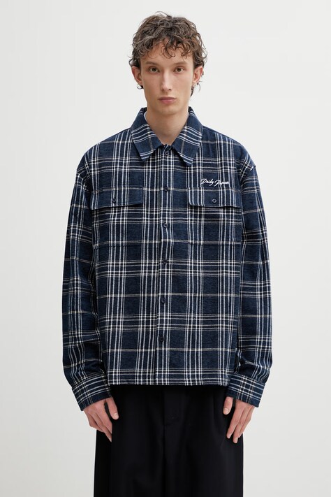 Daily Paper chenille script koszula męska niebieska 2610026
