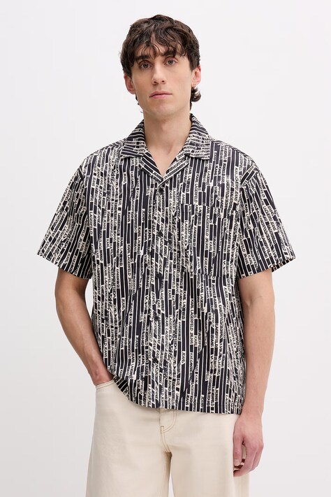 Karl Lagerfeld Jeans koszula męska bawełniana czarna B2M16011