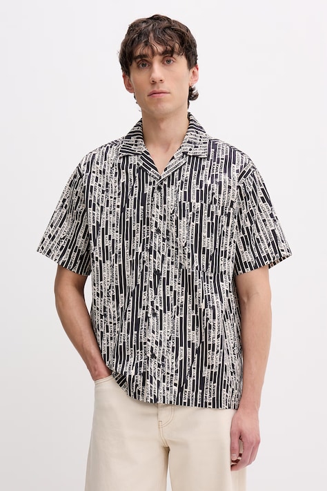 Karl Lagerfeld Jeans koszula męska bawełniana czarna B2M16011