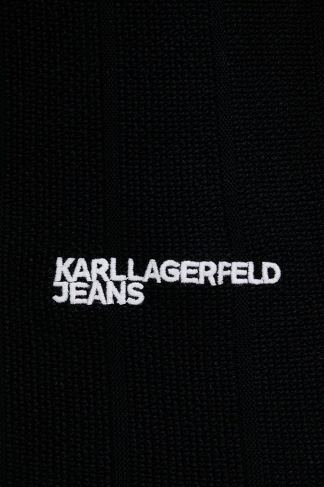 Karl Lagerfeld Jeans кардиган чоловічий бавовняний — SS26-KDM0OD, чорний — фото 5