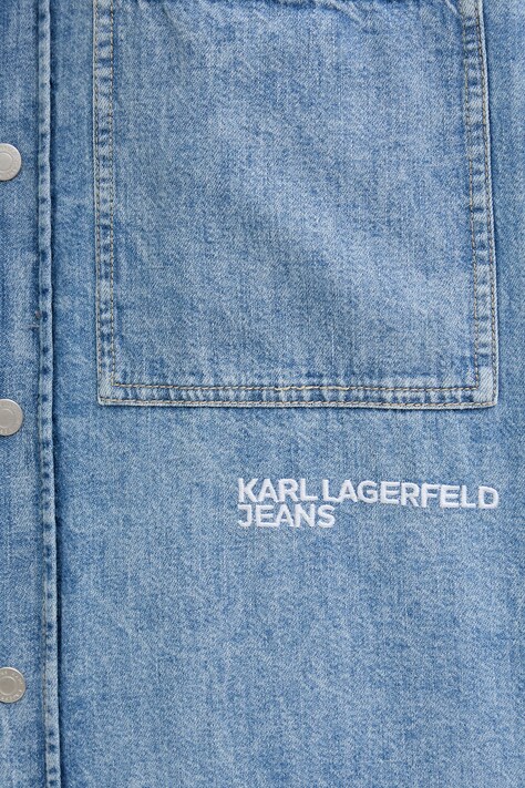 Karl Lagerfeld Jeans сорочка чоловіча бавовняна — SS26-KDM0OF, блакитний — фото 5