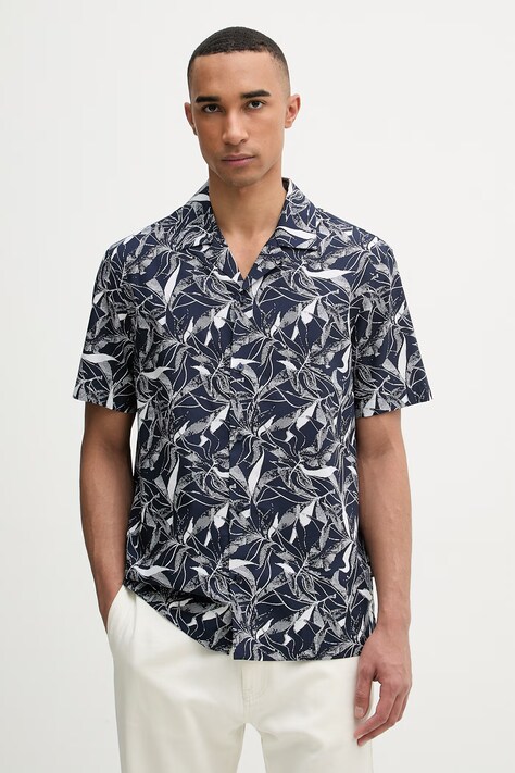 Michael Kors koszula męska granatowa CS6405QL1N