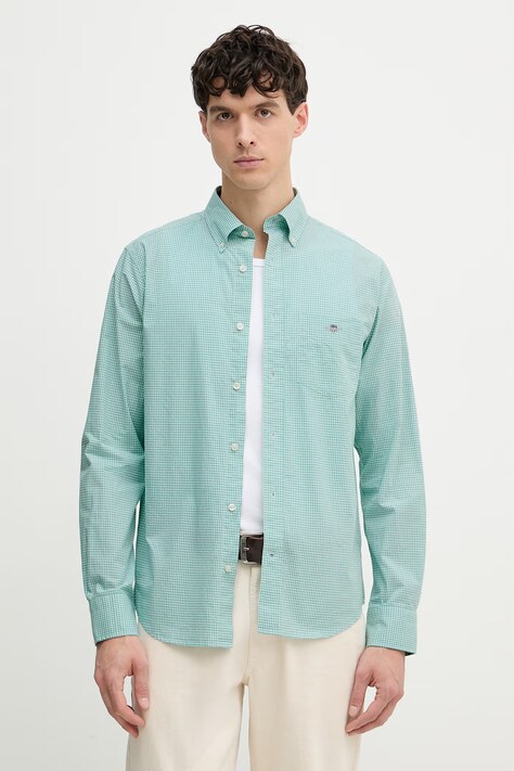 Gant koszula męska bawełniana turkusowa 3000150