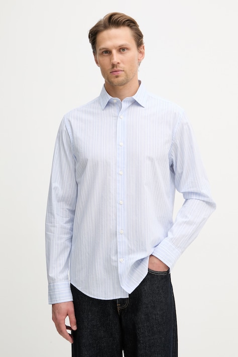 Gant koszula męska bawełniana niebieska w paski 3260070
