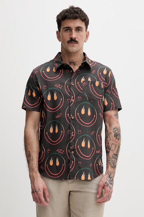 Hurley koszula męska z bawełną czarna MWVEUPP012