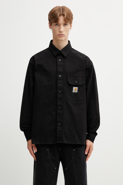 Carhartt WIP Reno Shirt Jac koszula bawełniana męska czarna gładka I031447.89XX