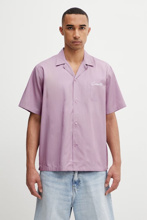 Carhartt WIP S/S Delray Shirt koszula bawełniana męska biała gładka I031465.3N7XX