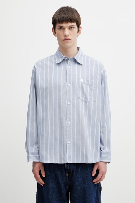 Carhartt WIP L/S Beale Shirt košile bavlněná pánská modrá I036201.3ODXX