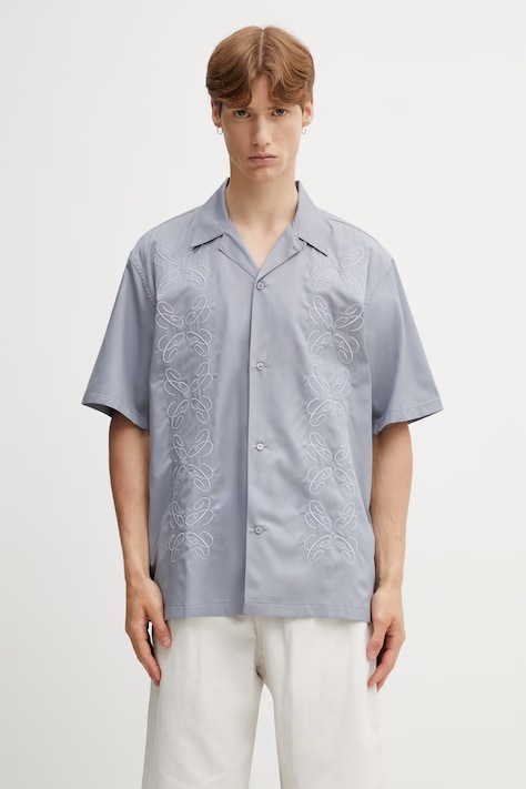 Carhartt WIP S/S Signet Shirt Men's gray plain I036227.1NKXX