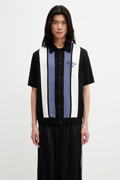 Carhartt WIP S/S Mello Knit Shirt сорочка бавовняна чоловіча чорні смужки I036159.3ONXX
