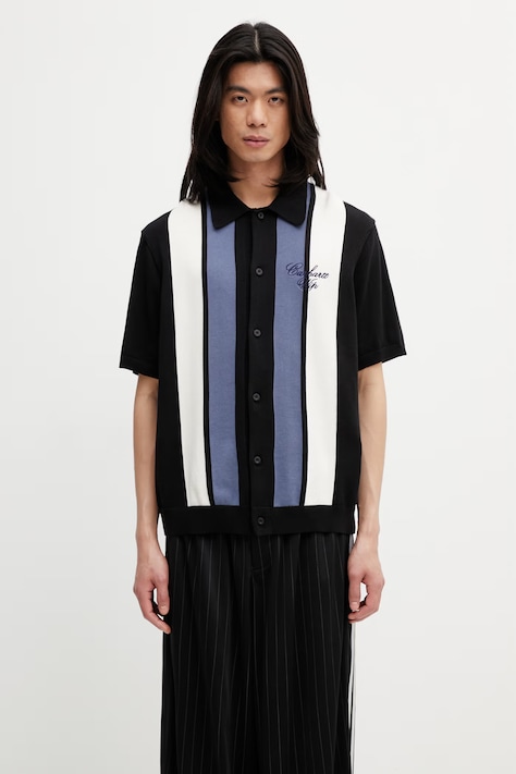 Carhartt WIP S/S Mello Knit Shirt сорочка бавовняна чоловіча чорні смужки I036159.3ONXX