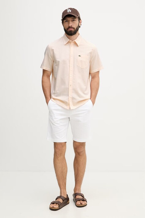 Lacoste Сорочка "оксфорд" чоловіча бавовняна — SS26-KDM0SZ, рожевий — фото 2
