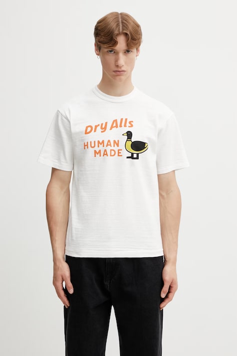 Human Made knitted T-shirt cotton Men's white HM31TE006