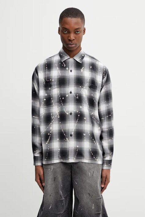 BEAMS сорочка чоловіча чорна клітчаста 1111.1315.803