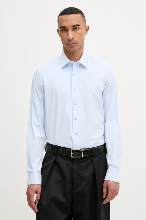 Michael Kors koszula męska niebieska gładka MD0MD91399