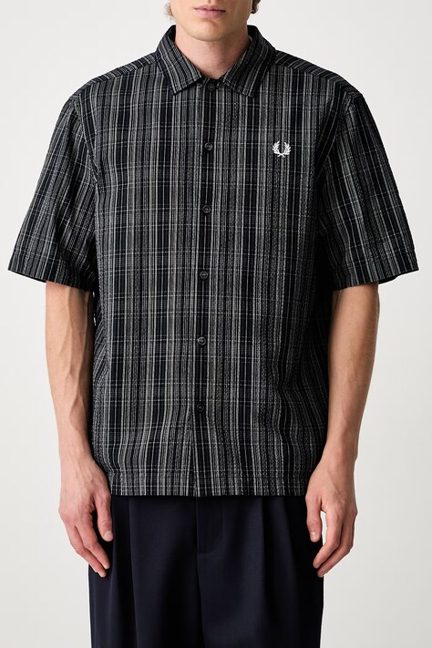 Fred Perry сорочка чоловіча бавовняна — SS26-KDM0TZ, темно-синій — фото 5