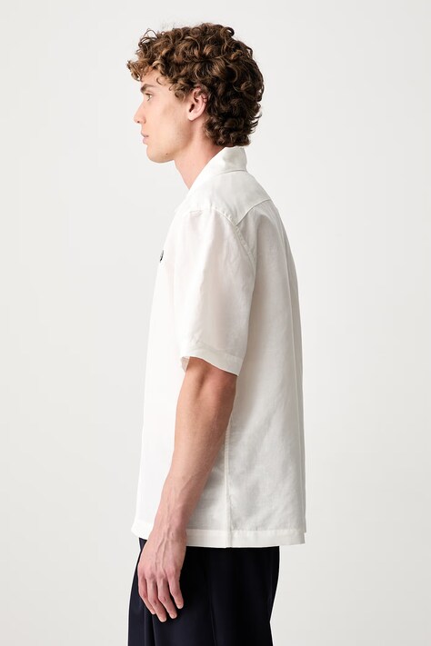 Fred Perry сорочка чоловіча з льоном — SS26-KDM0U1, бежевий — фото 4