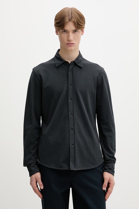 rag & bone koszula męska bawełniana szara gładka RF1926SS2TM