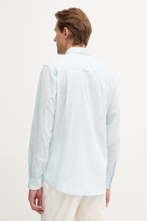 U.S. Polo Assn. сорочка чоловіча з бавовною LINEN BLEND LS — фото 3