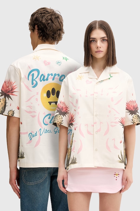 Barrow camicia in cotone beige S6BWUASI068