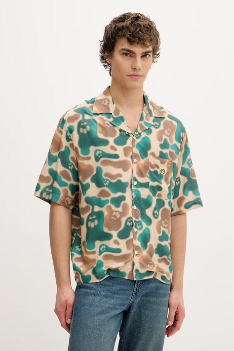 Barrow koszula z wiskozy beżowa S6BWUASI113