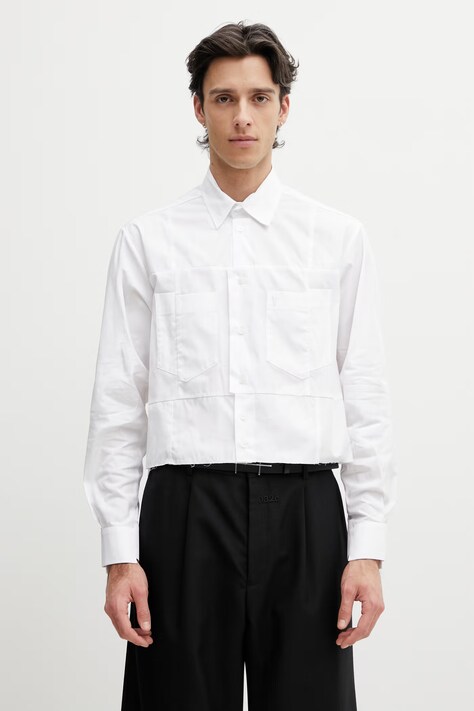 Vetements koszula bawełniana biała gładka UE76SH029W