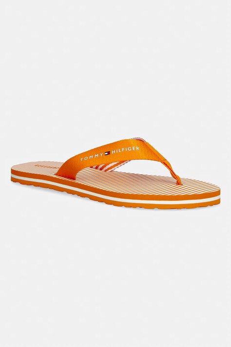 Tommy Hilfiger japonki damskie TH ITHACA STRIPE SUMMER SANDAL pomarańczowe FW0FW09192