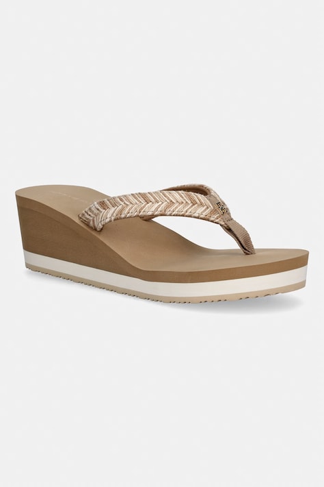 Tommy Hilfiger japonki damskie TH ROPE SUMMER SANDAL beżowe FW0FW09197