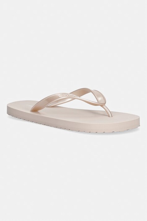 Calvin Klein japonki damskie FLIP FLOP TPU METALLIC różowe HW0HW02956