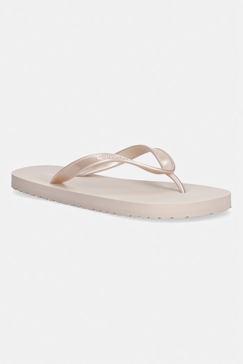 Calvin Klein žabky dámské FLIP FLOP TPU METALLIC růžové HW0HW02956