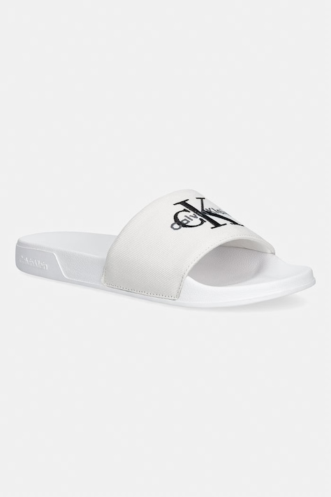 Calvin Klein pantofle dámské ESS SLIDE CV bílé HW0HW02958