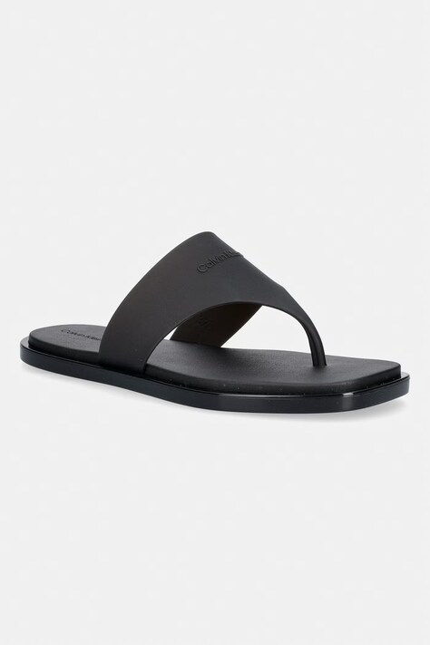 Calvin Klein japonki damskie JELLY SANDAL THONG MAT TRAN TPU czarne HW0HW02964