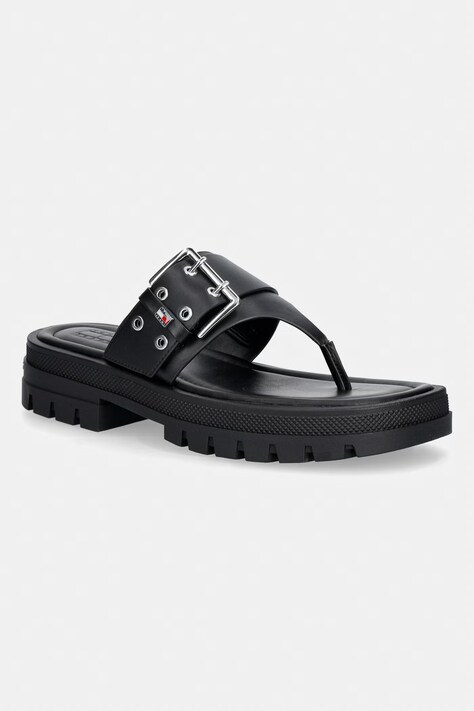Tommy Jeans japonki damskie TJW BUCKLE SANDAL czarne EN0EN02948