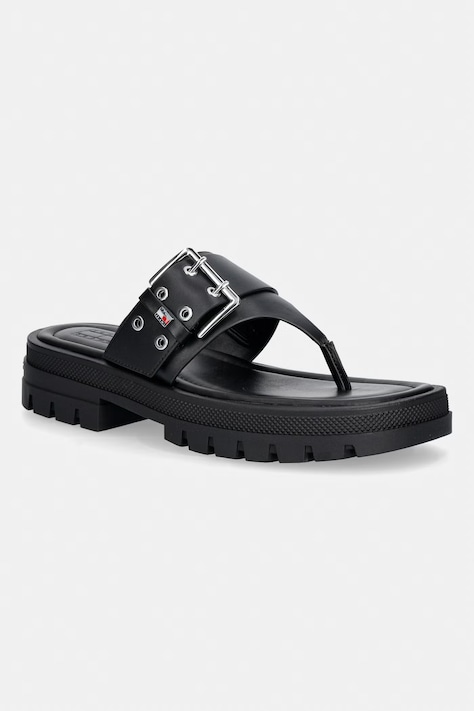 Tommy Jeans šľapky dámske TJW BUCKLE SANDAL čierne EN0EN02948