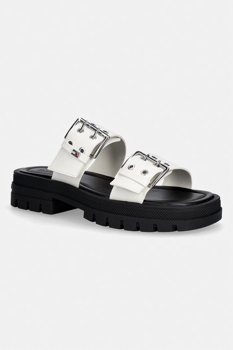 Tommy Jeans natikače za žene TJW BUCKLE STRAPS SANDAL bež EN0EN02966