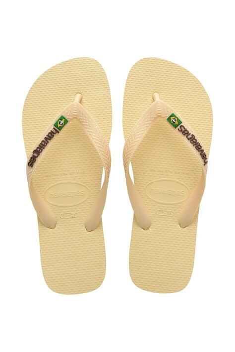 Havaianas klapki BRASIL LOGO damskie kolor żółty 4110850.9256
