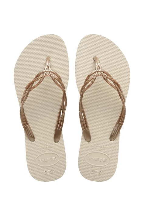Havaianas klapki FLASH SWEET damskie kolor złoty 4123225.4269