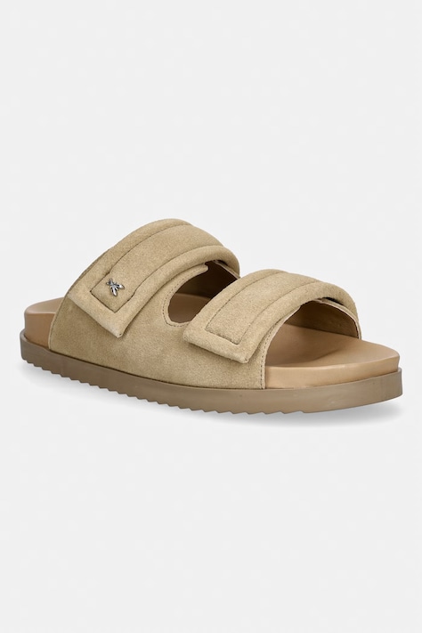 Natikače od brušene kože Patrizia Pepe boja: bež, 8X0001 L152 B880