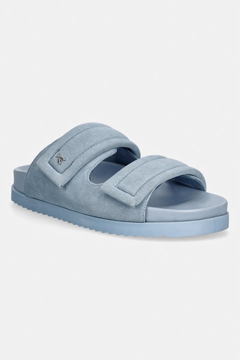 Natikače od brušene kože Patrizia Pepe boja: plava, 8X0001 L152 CB11