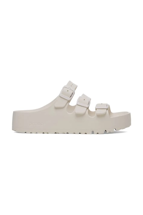 Birkenstock klapki Florida EVA damskie kolor beżowy na platformie 1029770