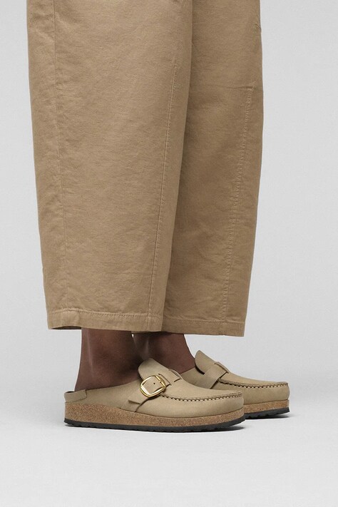 Birkenstock шльопанці мюлі жіночі замшеві Buckley — SS26-KLD03O, бежевий — фото 6