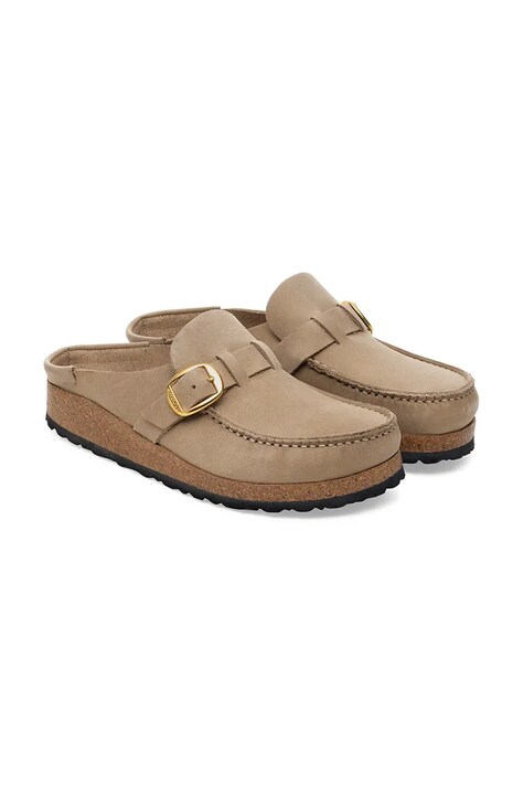 Birkenstock шльопанці мюлі жіночі замшеві Buckley — SS26-KLD03O, бежевий — фото 3